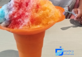 Shave ice from Hawaii stop on NCL ocean cruise