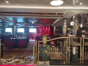 Restaurant and lounge area on Carnival Mardi Gras cruise ship